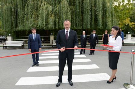 İlham Əliyev Qəbələdə açılış etdi - FOTOLAR